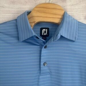 FootJoy Mens Golf Polo Shirt Large Striped Short Sleeve Athletic‎ Performance